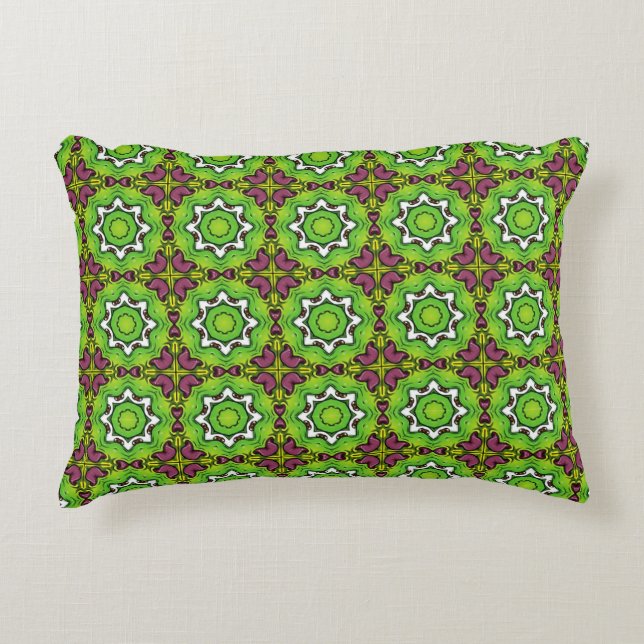 decorative pillow featuring a geometric pattern prydnadskudde (Framsidan)