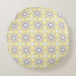 decorative pillow featuring a geometric pattern rund kudde