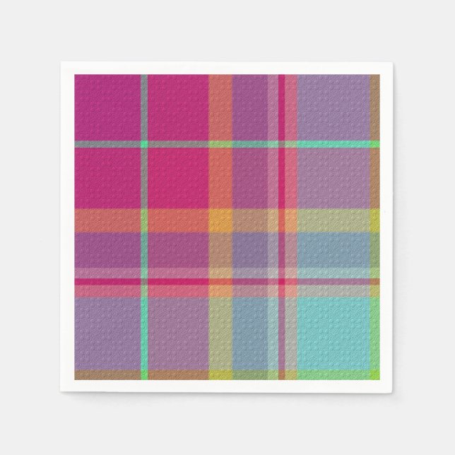  Decorative Plaid Pappersservett (Framsidan)
