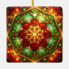 Decorative Red Green Holiday Ornament