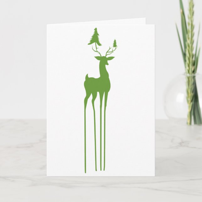 Decorative Reindeer Christmas Holiday Card Helgkort (Framsida)