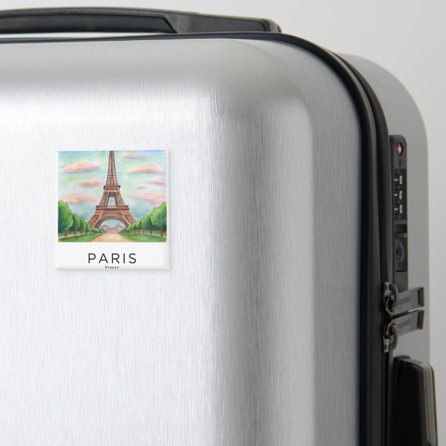 Decorative Square Magnet | Personalized Home Accen (In Situ (Luggage))