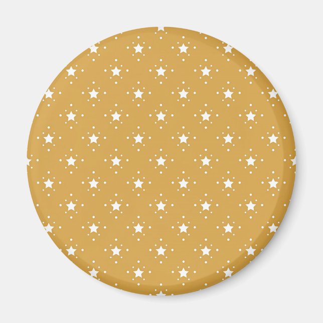 Decorative Stars on Gold Background Magnet (Framsidan)