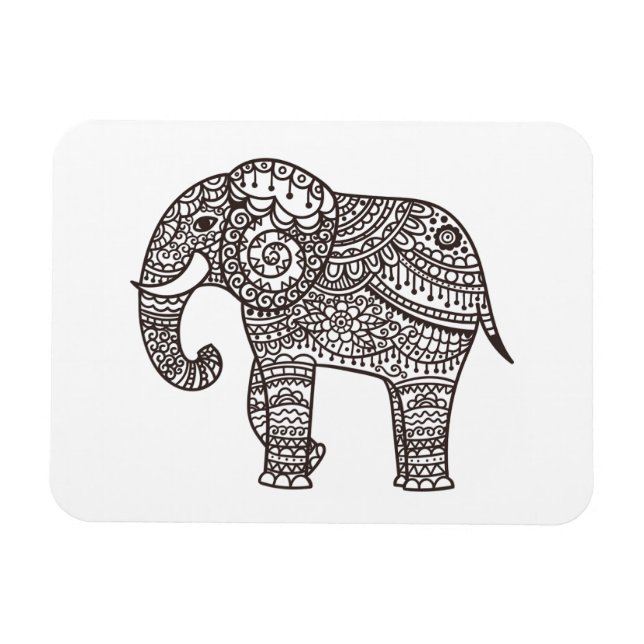 Decorative Stil Elephant Magnet (Horisontell)