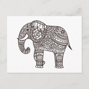 Decorative Stil Elephant Vykort