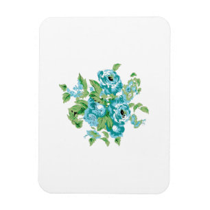 Decorative Stil, Mint Cream, Fontän Blue, Teal. Magnet