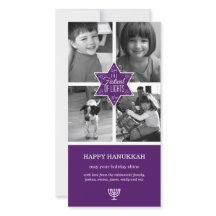 Decorative Typography Lila Star Hanukkah