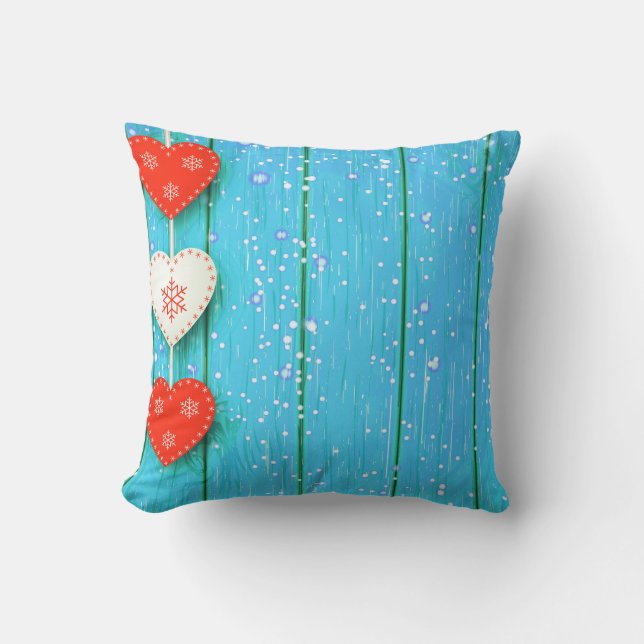 Decorative Wooden Background Boll God jul Kudde (Framsida)