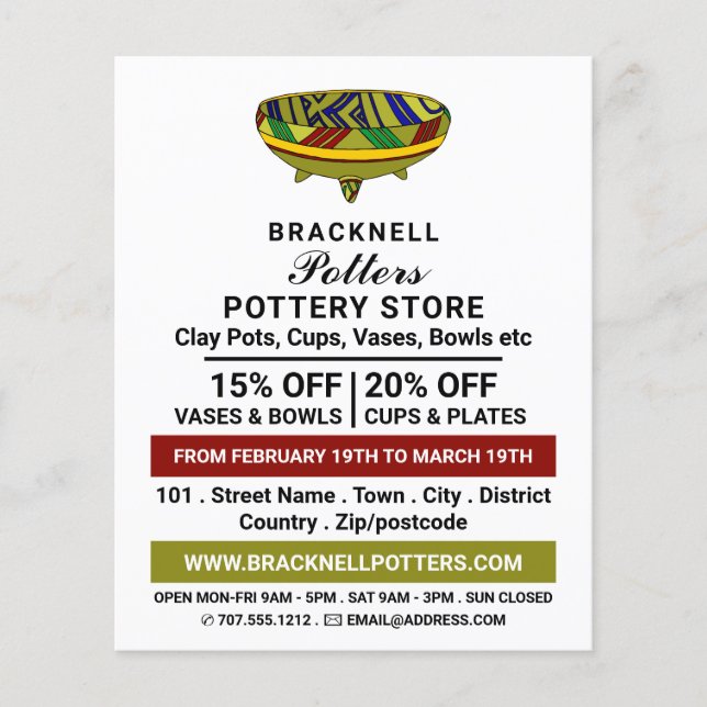 Decorera Bowl, potteriarkiv, Potter Advert Flygblad (Framsidan)