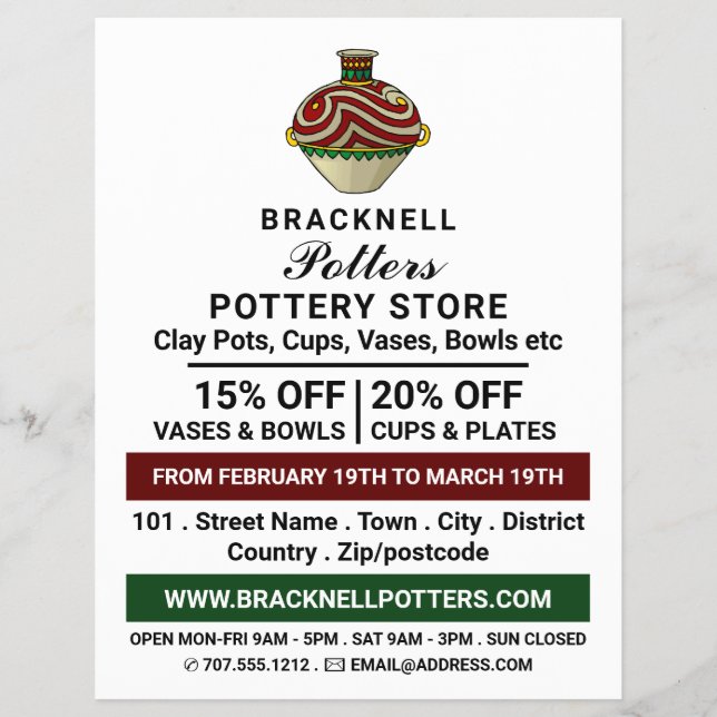 Decorera jug, potteriarkiv, Potter Advert Reklamblad (Framsidan)