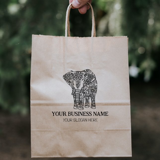 Decorerad elefant, Anpassningsbar Business, stor Stämpel (Skapare uppladdad)