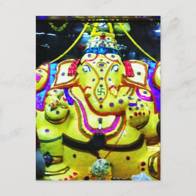 Decorerad Ganesha Vykort (Framsida)