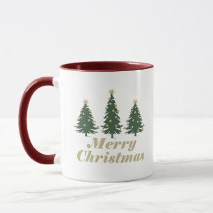 Decorerad god jul helgdag gräs träd mugg
