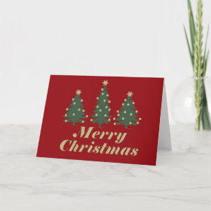 Decorerad helgdag gräs träd i God jul Kort