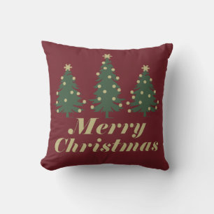 Decorerad helgdag gräs träd i God jul Kudde