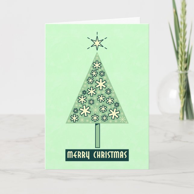 Decorerad Julgran Helgkort (Framsida)