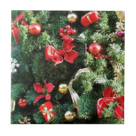 Decorerad Julgran Kakelplatta