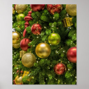 Decorerad Julgran Poster