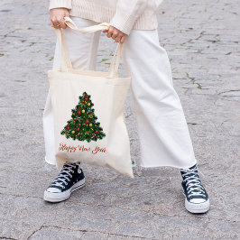 Decorerad Julgran Tote bags Tygkasse