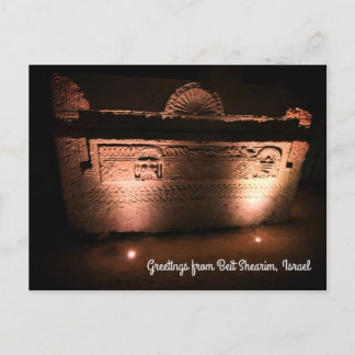 Decorerad Sarcophagus, Israel Vykort