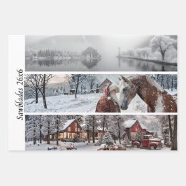 Decoupage 26x6" Winter Collection Handsaw Designs