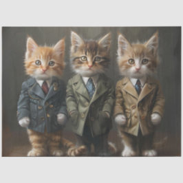 Decoupage 3 kittens i affärsuppsättningar