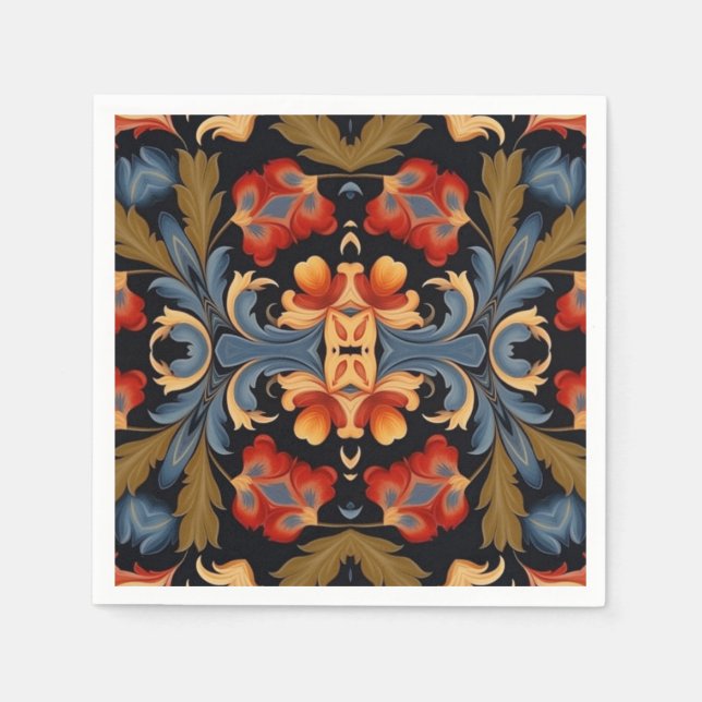 Decoupage 43 Folk Art inspirerad Pappersservett (Framsidan)