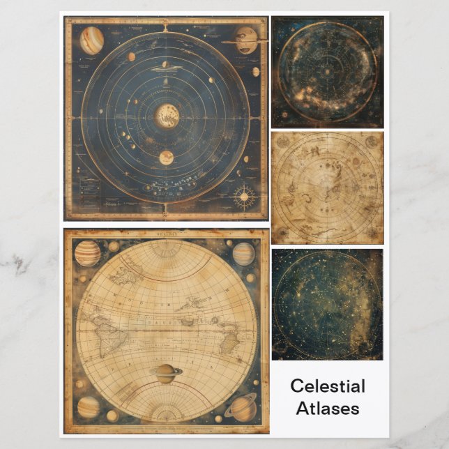 Decoupage Art Celestial Atlases (Framsida)