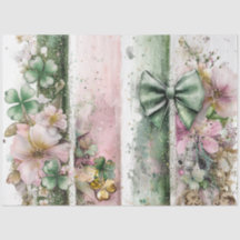 Decoupage Digital Collage Irish Klöver