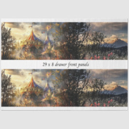 Decoupage Drawer Front Big Top Carnival Panel 