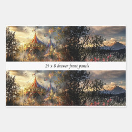 Decoupage Drawer Front Big Top Carnival Panel 