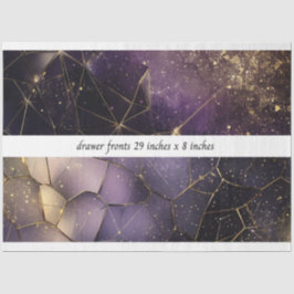 Decoupage Drawer Fronts 29x8 Geometric Cosmic 