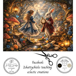 Decoupage Enchanted Woodland Girl & Rabbit 