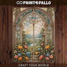 Decoupage - Ett nedfläckad med blommor