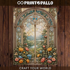 Decoupage - Ett nedfläckad med blommor