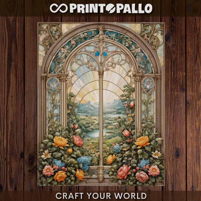 Decoupage - Ett nedfläckad med blommor (Skapare uppladdad)