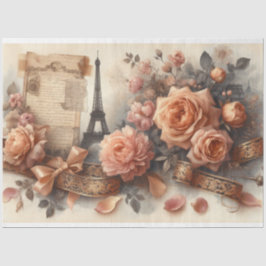 Decoupage för fransk Ro Eiffel Torn Romantik