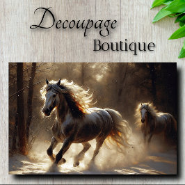 Decoupage för Golden Winter Stallions