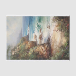 Decoupage för havsmålning i Kustområdet i Västindi