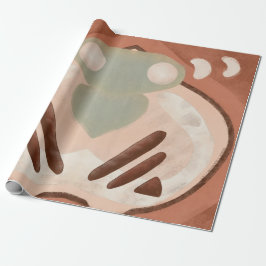 Decoupage för nutida Abstrakt av ekologisk konst Presentpapper