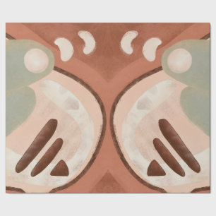 Decoupage för nutida Abstrakt av ekologisk konst Presentpapper