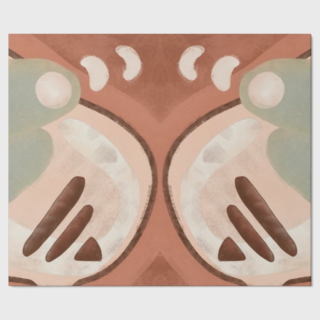 Decoupage för nutida Abstrakt av ekologisk konst Presentpapper (Seam)