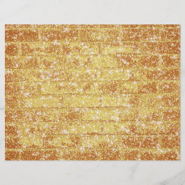 Decoupage för Stone Brick Struktur Guld Glitter