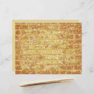 Decoupage för Stone Brick Struktur Guld Glitter