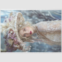 Decoupage för vintage Fransk Flapper Stil Dam