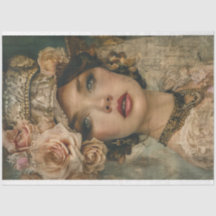 Decoupage för vintage Fransk Preppy Dam