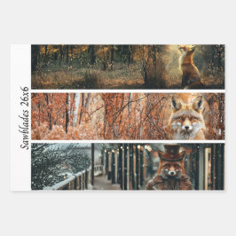 Decoupage Fox Forest Scenes Handsaw Panels 