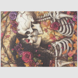 Decoupage Gothic African American Skeleton Bröllop