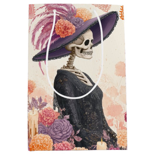 Decoupage i Dam i Catrina Skeleton Day of the dead (Framsidan)