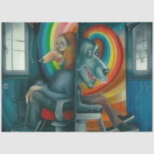 Decoupage Imaginative Abstract Art Animals 